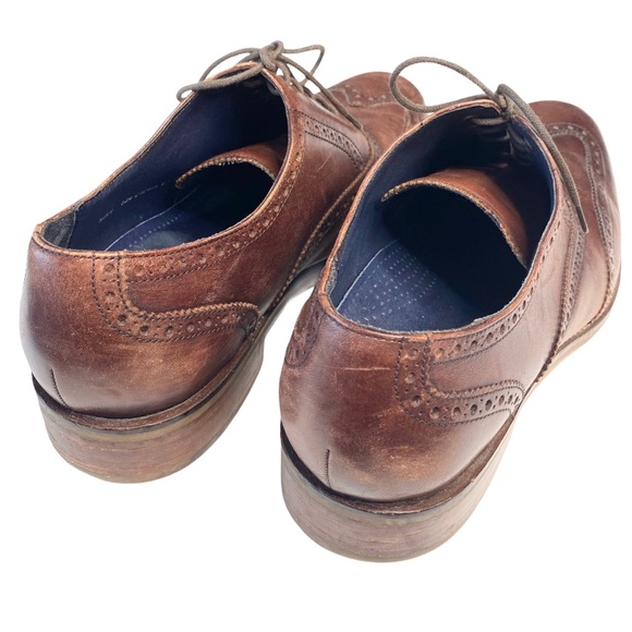 Cole Haan ✈︎ Madison Leather Wingtip Oxford Brogue Dress Shoe ✈︎ Mahogany Brown - Picture 6 of 16